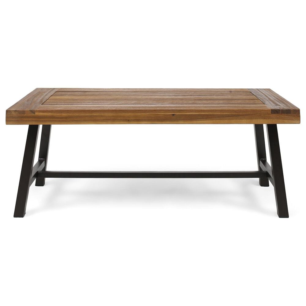 Hearth and Haven Carlisle Patio Coffee Table in Natural, , large
