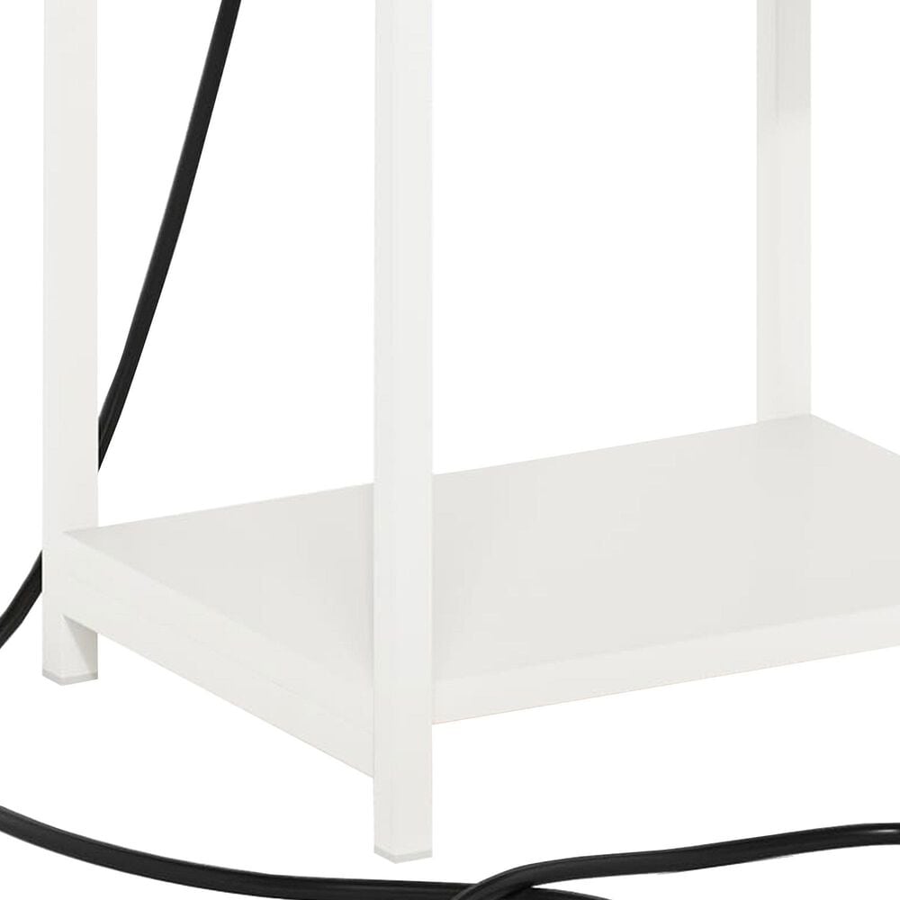 HOMLUX 22.7" 3-Tier End Table in White, , large