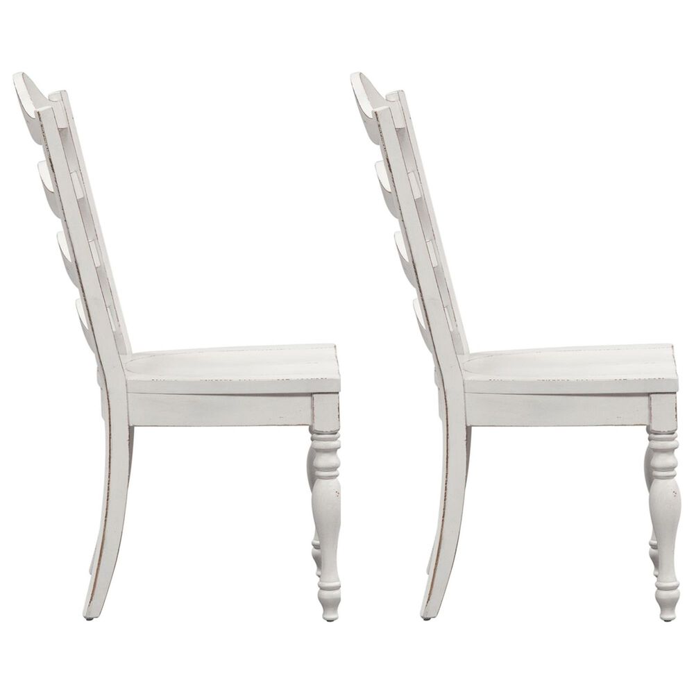 Belle Furnishings Magnolia Manor Side Chair in White &#40;Set of 2&#41;, , large