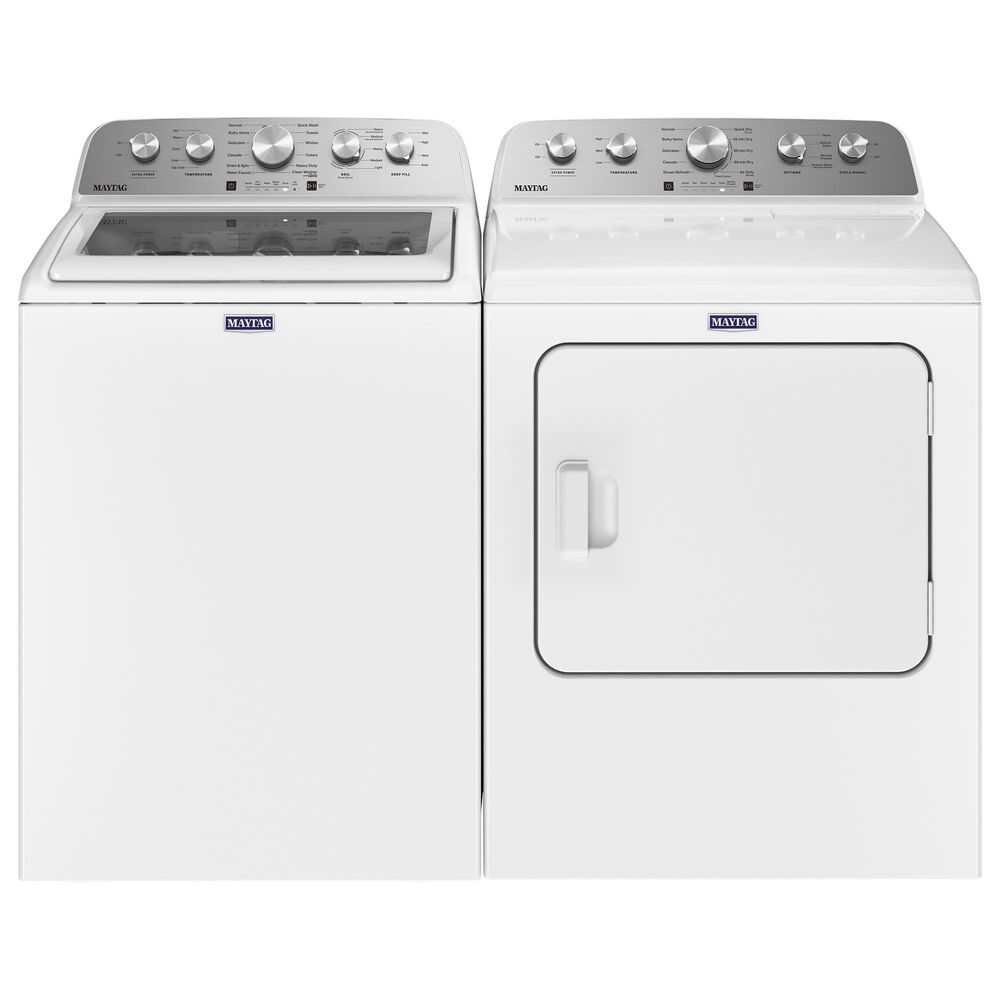 Maytag 7 Cu. Ft. Electric Dryer with Steam in White, , large