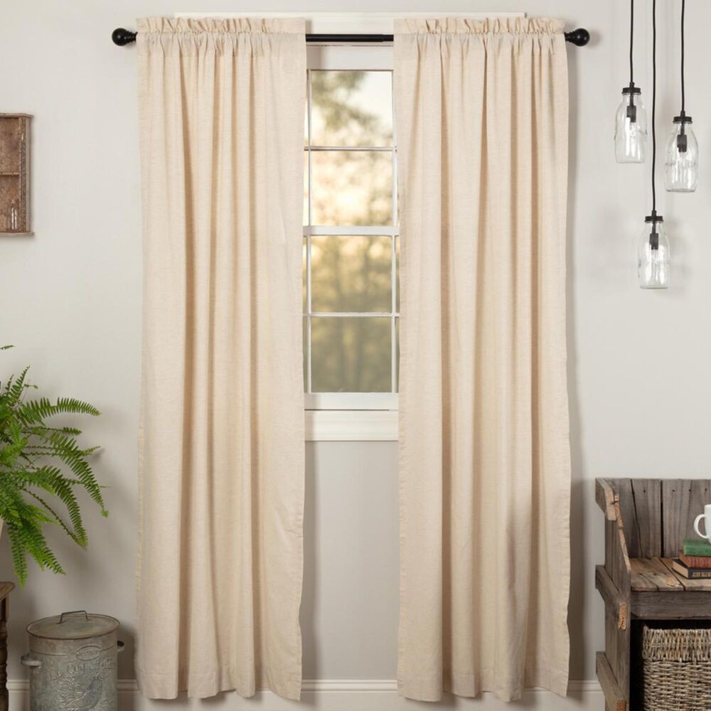 VHC Simple Life Farmhouse Panel Curtain Pair in White, , large