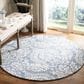 Safavieh Micro-Loop MLP512M 5" Round Blue and Ivory Area Rug, , large