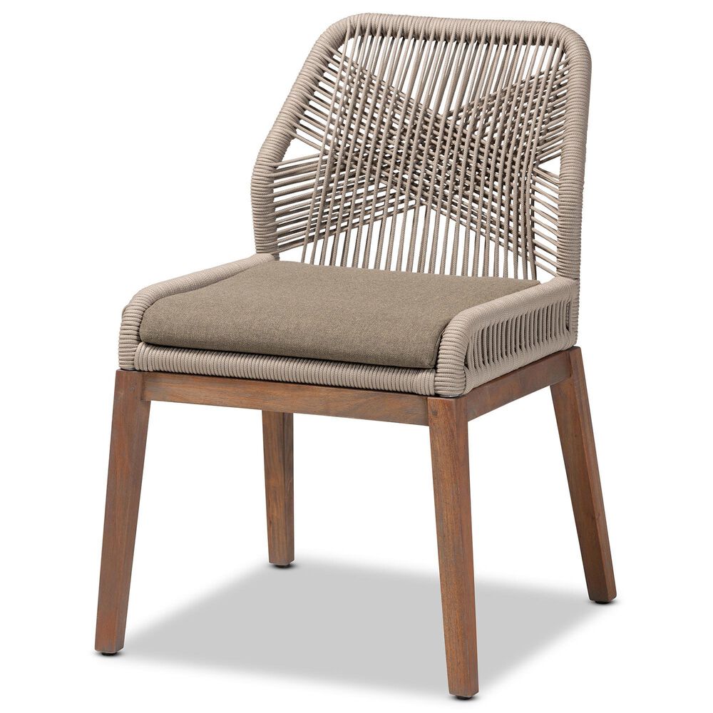 Baxton Studio Jennifer Side Chair in Walnut Brown, , large