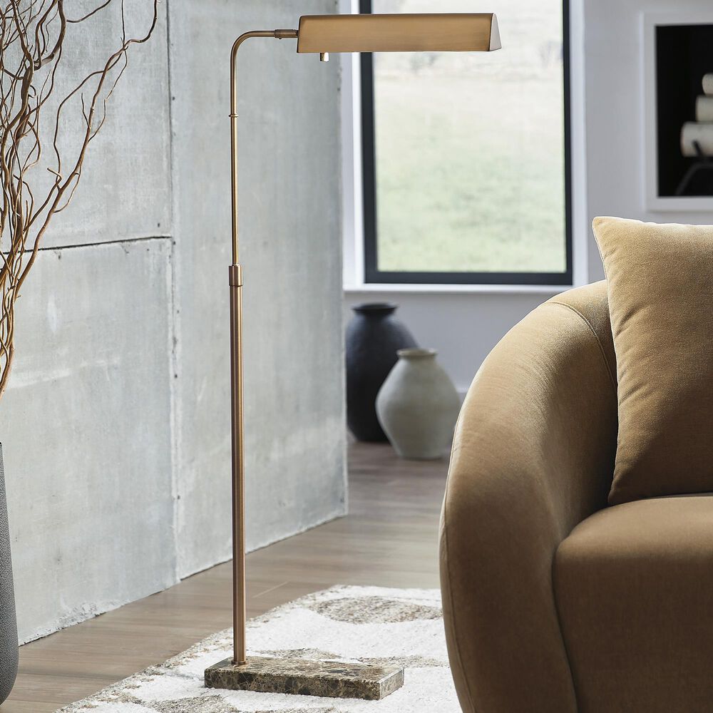 Ashley Yafe Metal Floor Lamp in Burnished Copper Bronze and Brown, , large