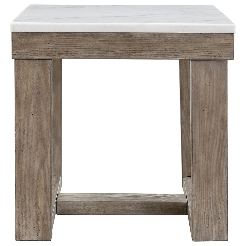 Ashley Loyaska End Table in Grayish Brown and Ivory, , large