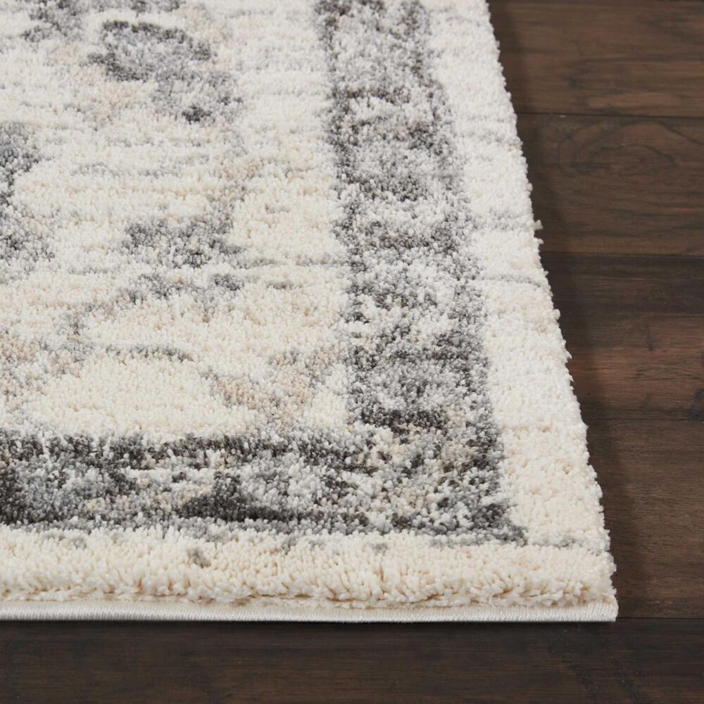 Nourison Fusion FSS15 9&#39;6&quot; x 13&#39; Cream and Grey Area Rug, , large