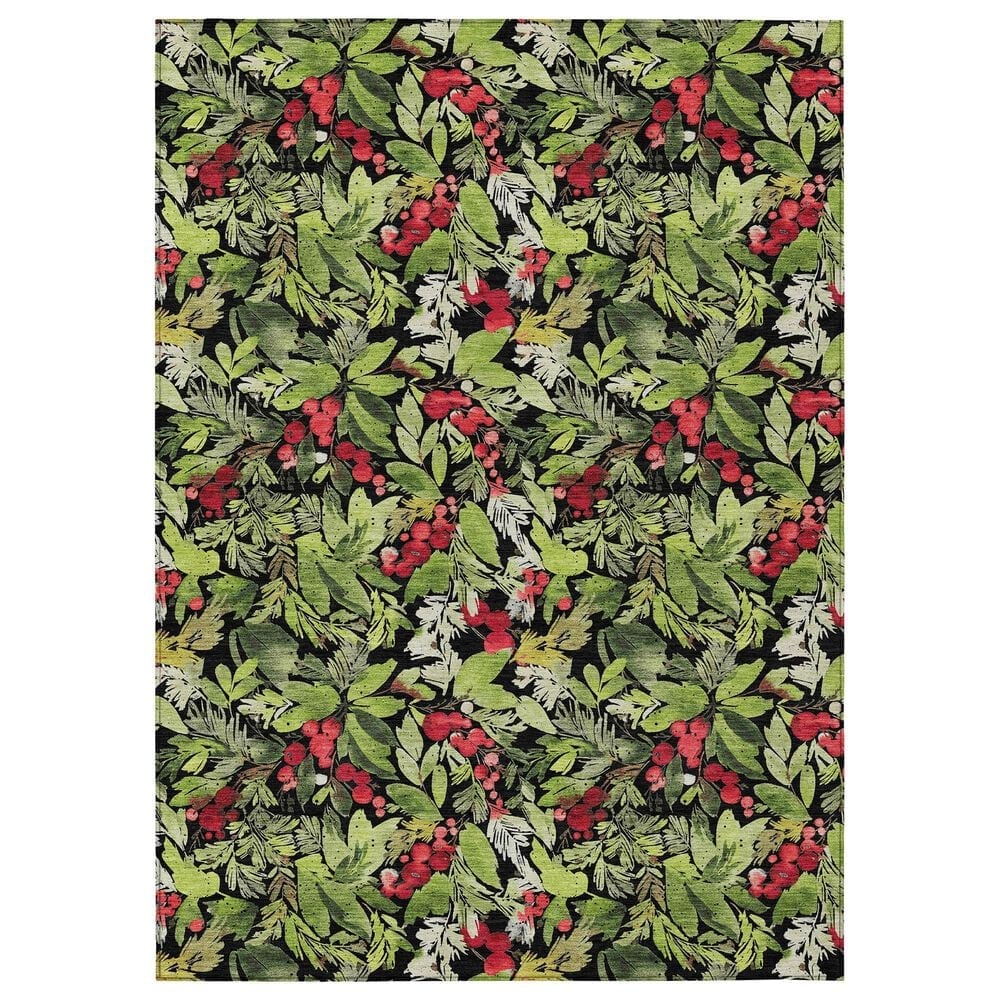 Dalyn Rug Company Wonderland WN24 5" x 7"6" Black Indoor/Outdoor Area Rug, , large