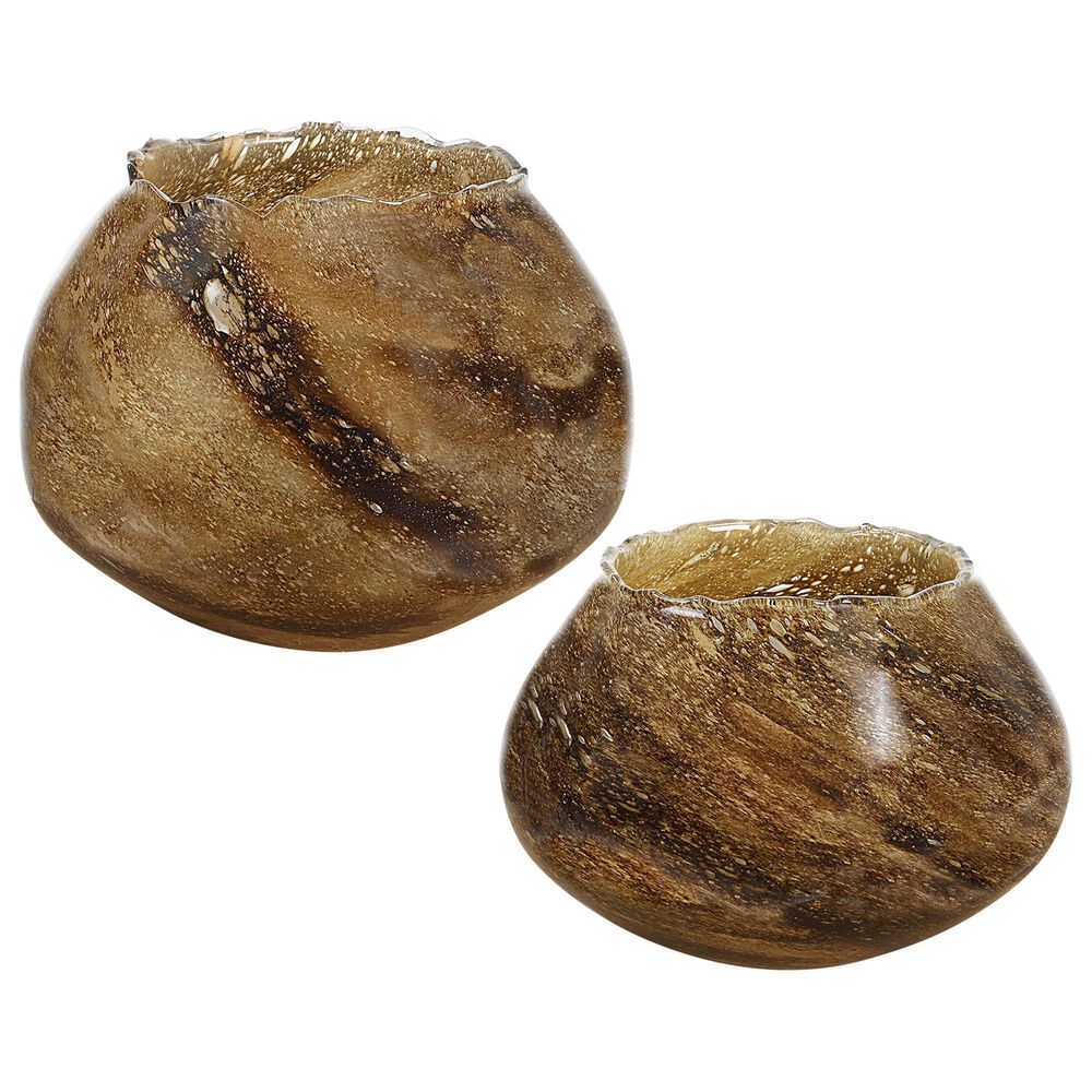 Uttermost Tortoise Vase in Brown (Set of 2), , large