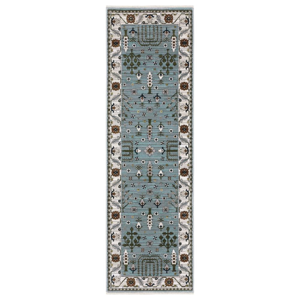 Oriental Weavers Keira KEI06 Blue and Green 2"3" x 7"6" Runner, , large