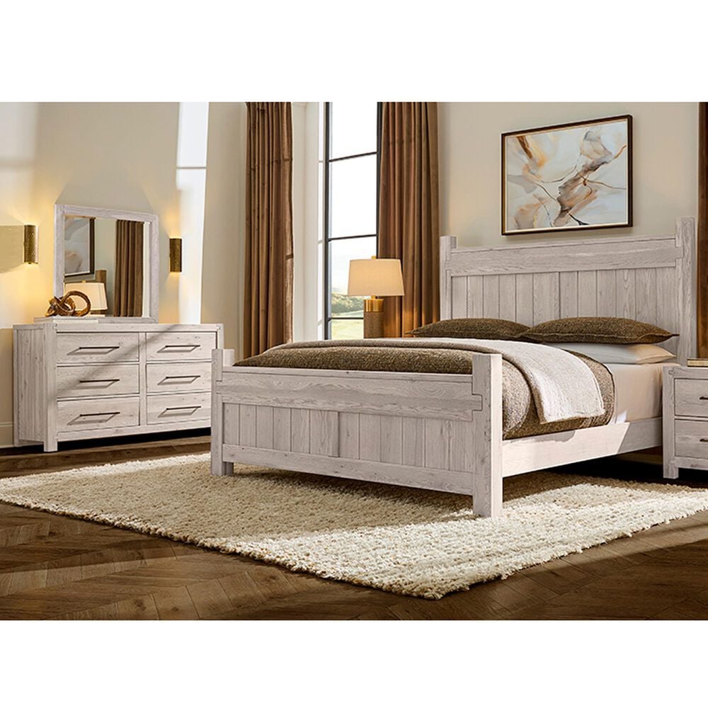 Viceray Collections Joinery 3-Piece Queen Bedroom Set in Washed White Oak, , large