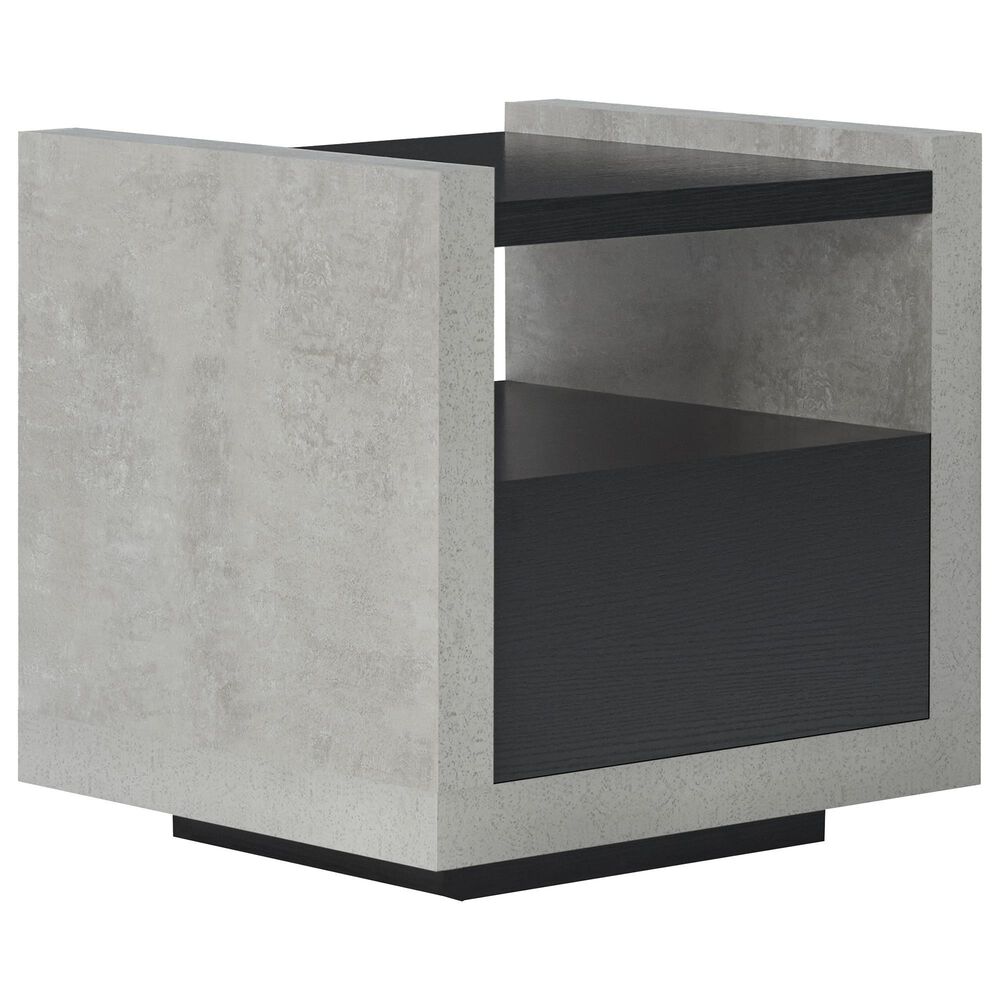 Furniture of America Anderson End Table in Black/Cement, , large