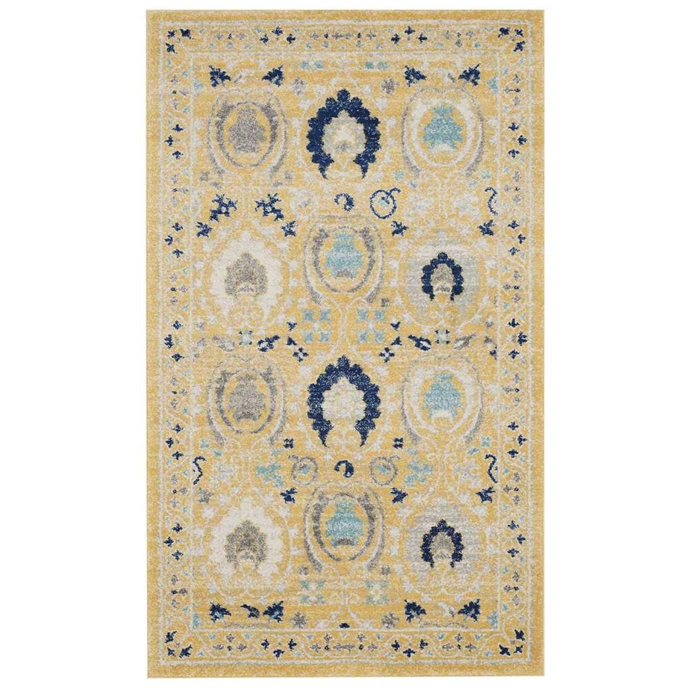 Safavieh Evoke EVK251B 3" x 5" Gold and Ivory Area Rug, , large