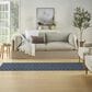 Nourison Twist Reversible 2"2" x 8" Blue Indoor/Outdoor Runner, , large