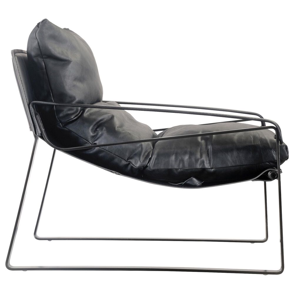 Moe&#39;s Home Collection Connor Leather Club Chair in Black, , large