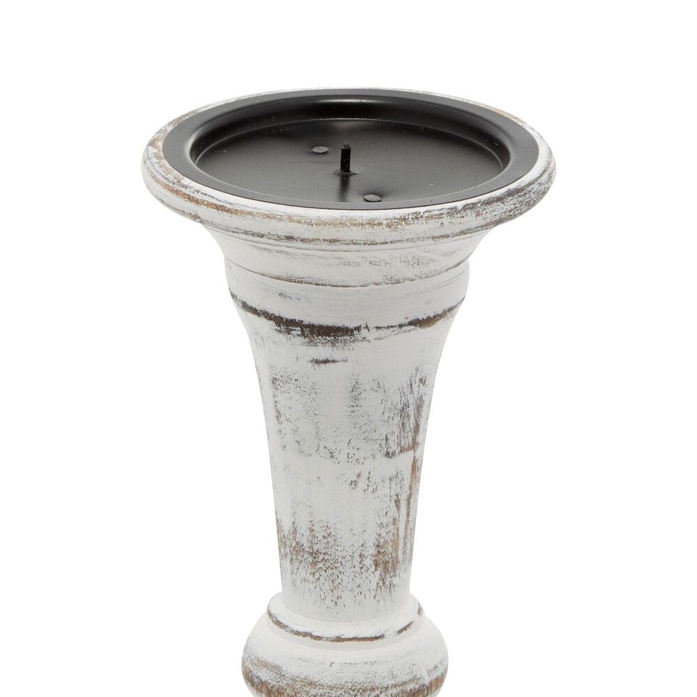 Maple and Jade 6&quot;, 8&quot;, 10&quot; Decorative Candle Holder in White &#40;Set of 3&#41;, , large