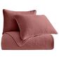 HiEnd Accents Stonewashed Velvet 3-Piece Full/Queen Quilt Set in Salmon, , large