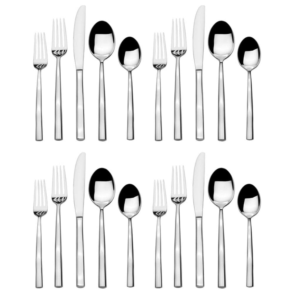 Lifetime Brands April 20-Piece Flatware Set in Stainless Steel, Service for 4, , large