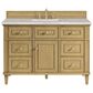 James Martin Vanities Lorelai 48" Single Vanity in Light Natural Oak with 3 cm Victorian Silver Quartz Top, , large