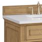 James Martin Vanities Lorelai 36" Single Vanity in Light Natural Oak with 3 cm White Zeus Quartz Top, , large