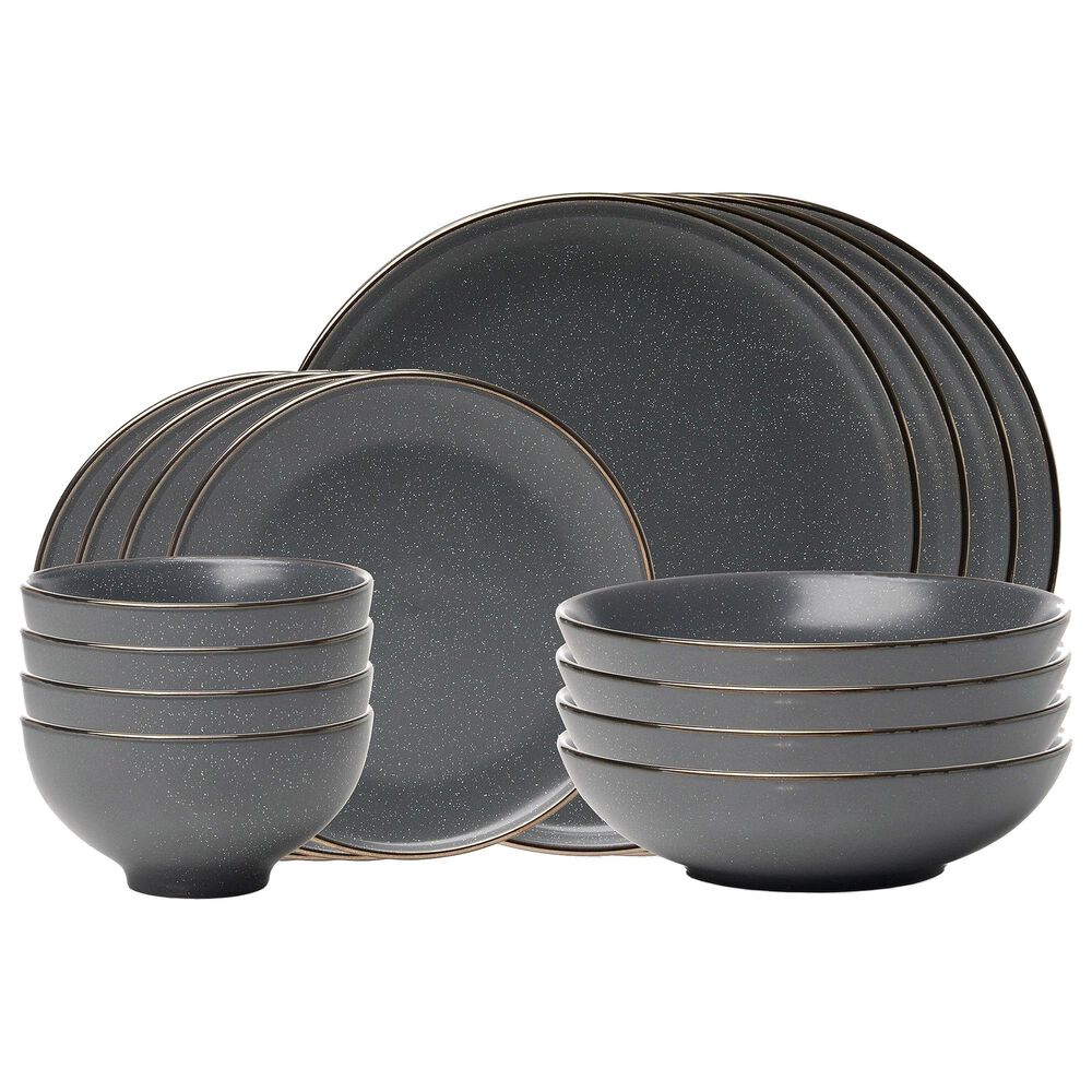 Godinger Silver Beaumont 16-Piece Dinnerware Set in Grey, White and Gold, , large
