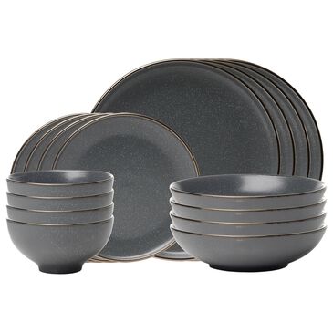 Godinger Silver Beaumont 16-Piece Dinnerware Set in Grey, White and Gold, , large