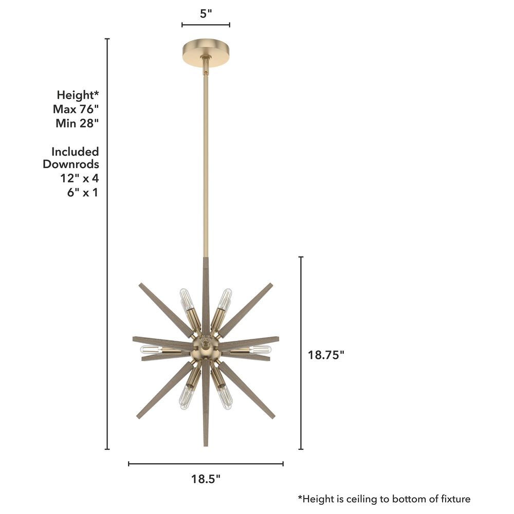 Hunter Jupiter Star 18&quot; 12-Light Pendant in Alturas Gold, , large