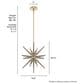 Hunter Jupiter Star 18" 12-Light Pendant in Alturas Gold, , large