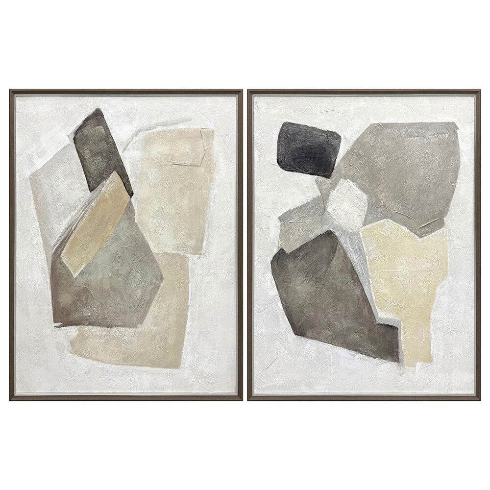 Slatehouse Halstead 36" x 48" Wall Art in Grey (Set of 2), , large
