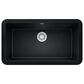 Blanco Ikon 33" Apron Single Bowl Farmhouse Sink in Coal Black, , large