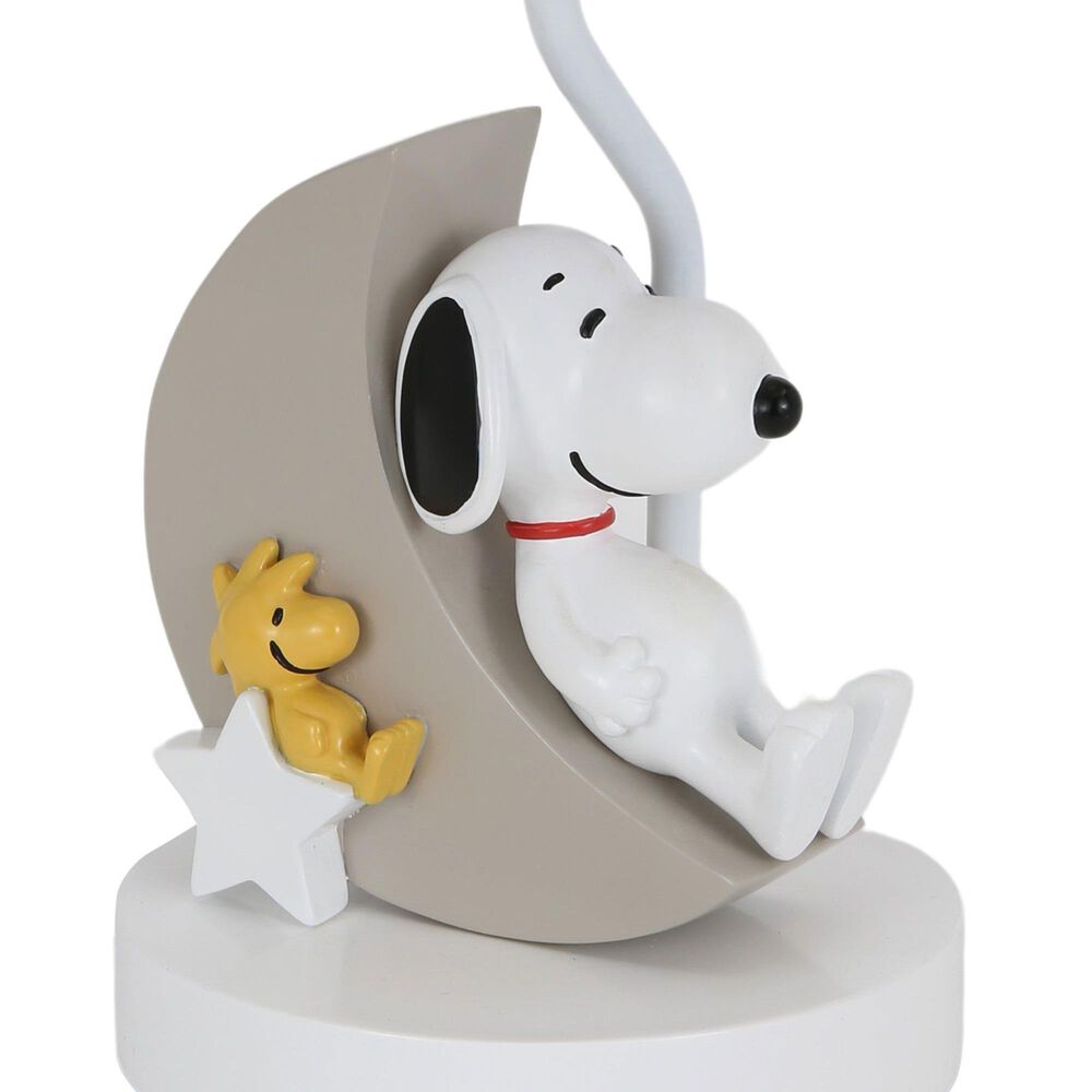 Lambs and Ivy Snoopy Love Table Lamp with Shade and Bulb in White, , large