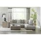 Albany Furniture Cocktail Ottoman in Oxford Grey, , large