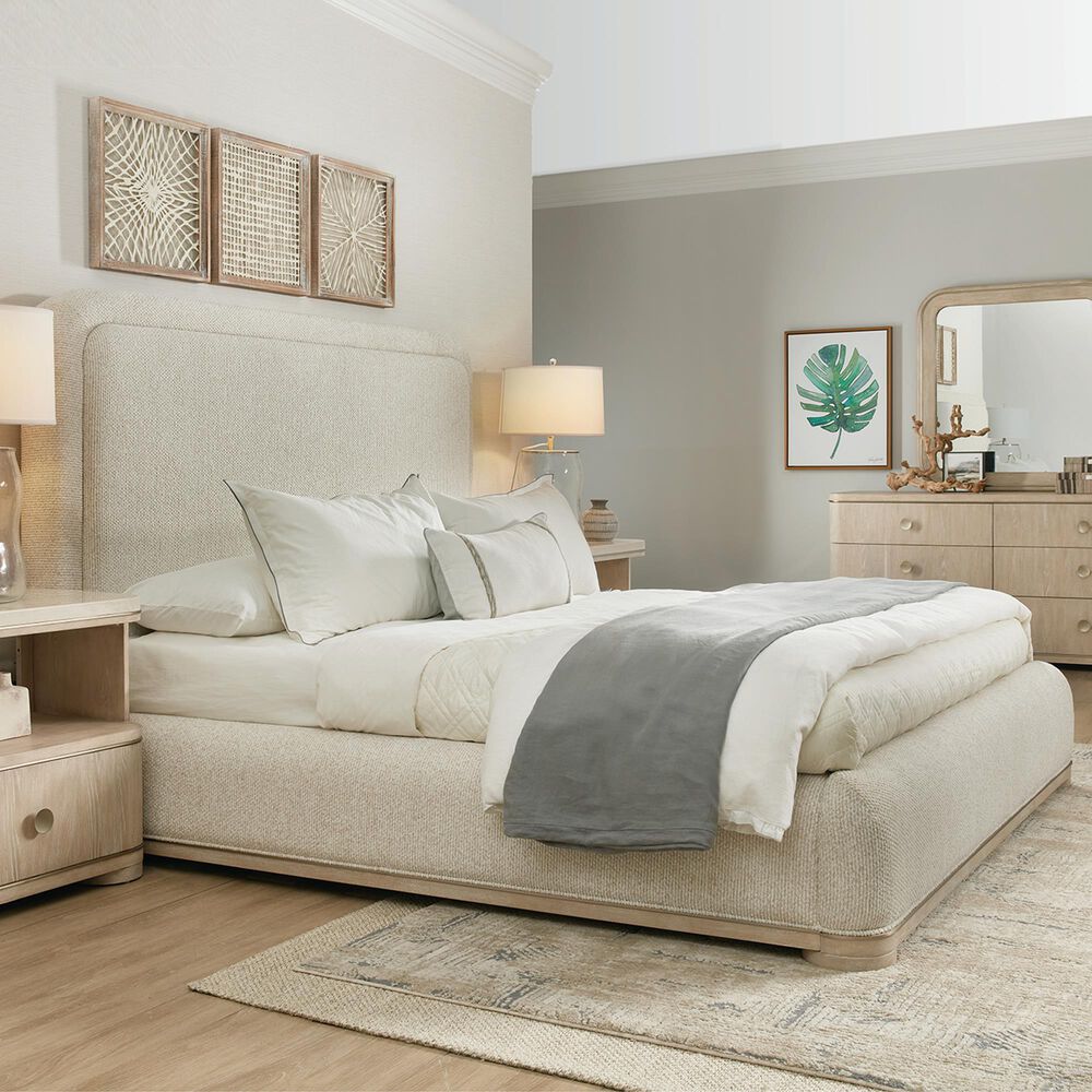 Chapel Hill Huntington King Upholstered Panel Bed in Beach Grass, , large