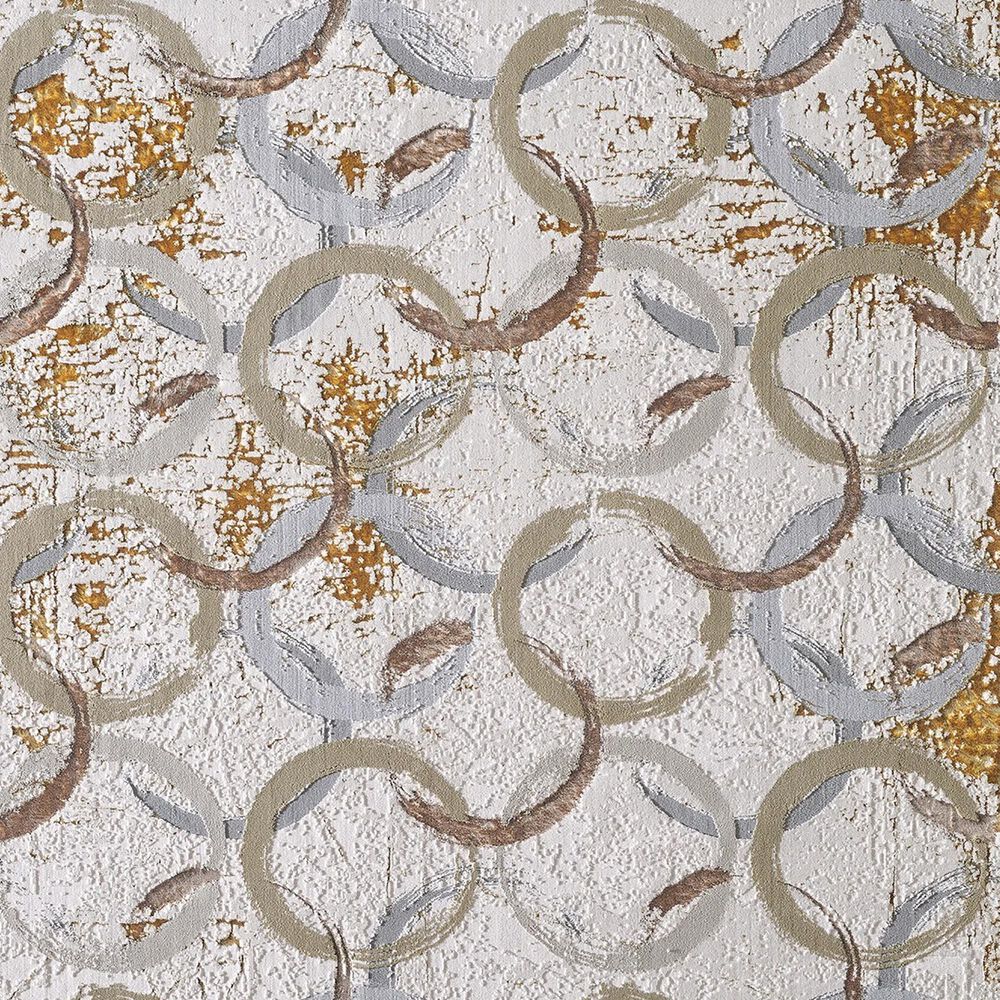 Kas Oriental Rugs Luna Visions 3&#39;3&quot; x 4&#39;11&quot; Gold Area Rug, , large