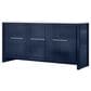 Lexora Home Lafarre 72" Double Bathroom Vanity in Navy Blue with 2 cm White Cultured Marble Top and Rectangular Sinks, , large