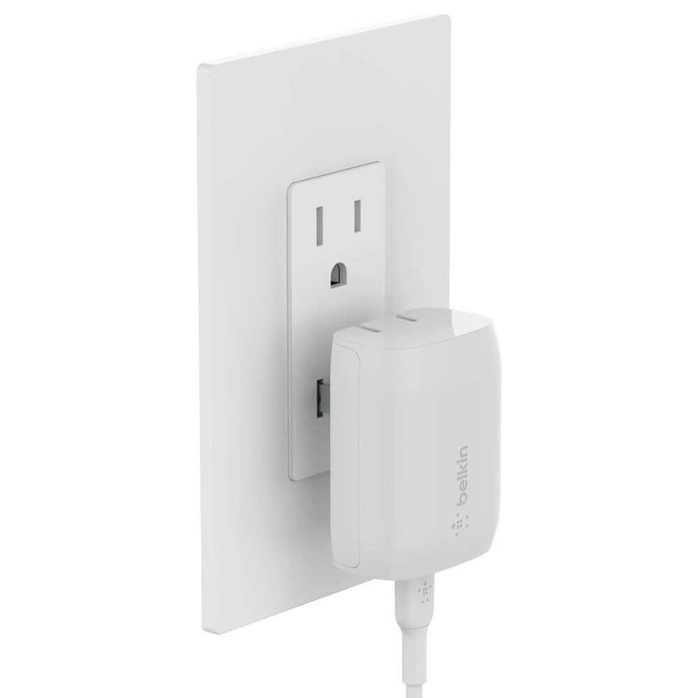 Belkin BoostCharge 20W USB-C PPS Wall Charger with Type C to Lighting Cable in White, , large
