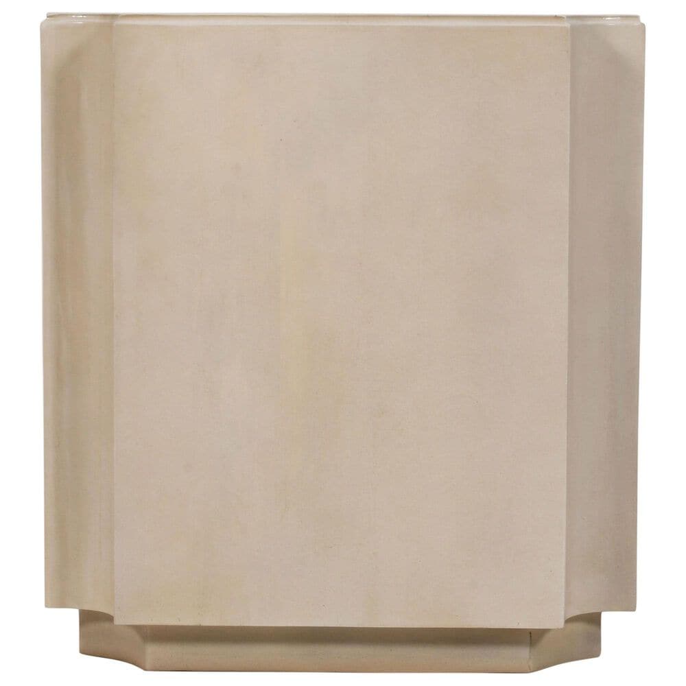 Crestview Collection Capital End Table in White, , large