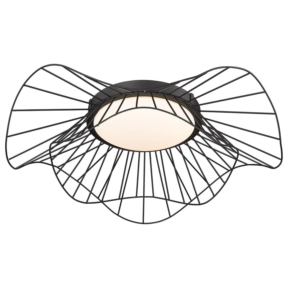 Golden Lighting Elena 24" Flush Mount in Natural Black, , large