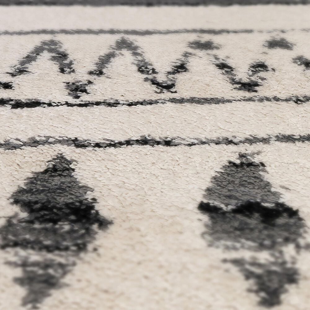 Amer Rugs Aspen 2&#39;2&quot; x 10&#39; Cream and Black Runner, , large
