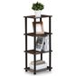 HOMLUX Turn-N-Tube 3-Space Bookshelf in Walnut and Brown, , large