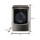 LG Mega Capacity Gas Dryer With Steam in Black Stainless Steel, , large