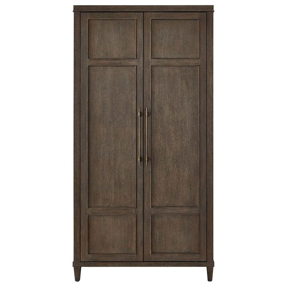 Furniture Worldwide Montclair 4 Piece King Panel Bedroom Set in Embossed Cocoa and Smoked Gold, , large