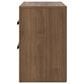 Ashley Broachmyn Queen Panel Bed with 2 Nightstands in Warm Auburn, , large