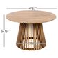 Hearth and Haven 5-Piece Outdoor Dining Set with Cream Cushion in Light Teak, , large