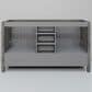 Lexora Home Jacques 60" Double Bathroom Vanity in Distressed Grey with 2 cm White Carrara Marble Top and Rectangular Sinks, , large