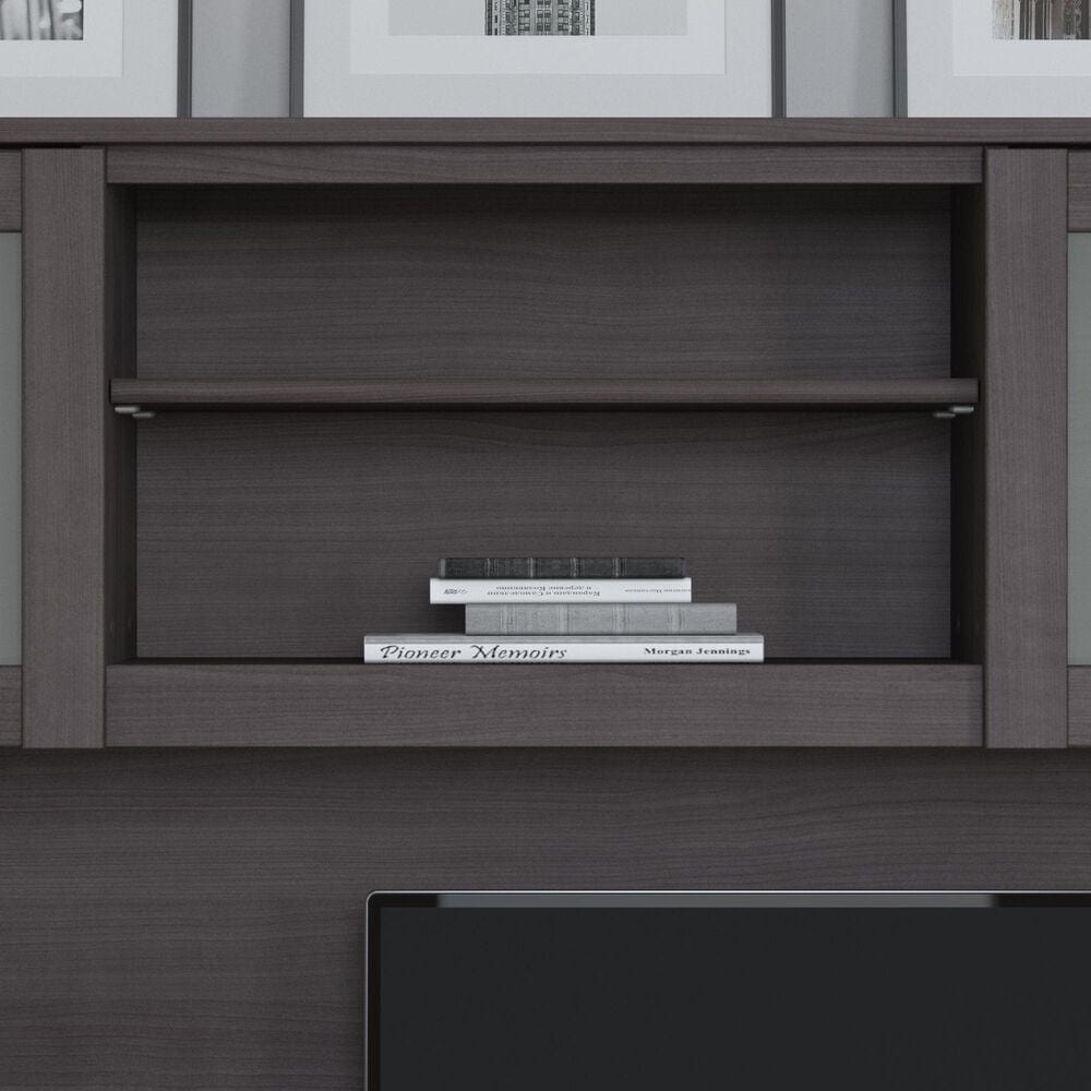 Bush Somerset 60&quot; L-Shaped Desk with Hutch in Storm Gray, , large