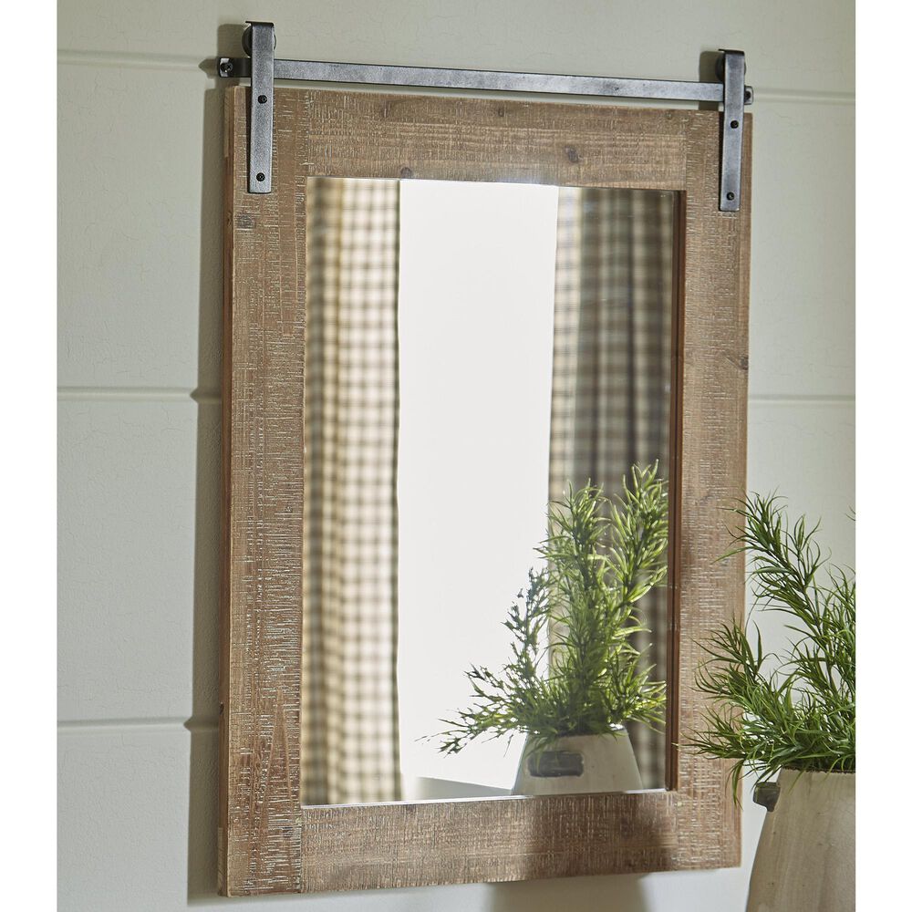 Ashley Lanie Accent Mirror in Antique Brown, , large