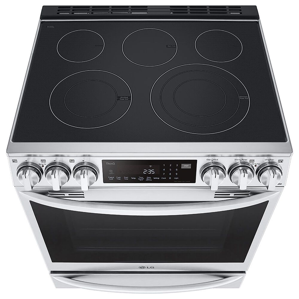 LG 6.3 Cu. Ft. Smart Wi-Fi Enabled ProBake Convection InstaView Slide-In Electric Range with Air Fry and Glass Cooktop in Stainless Steel, , large