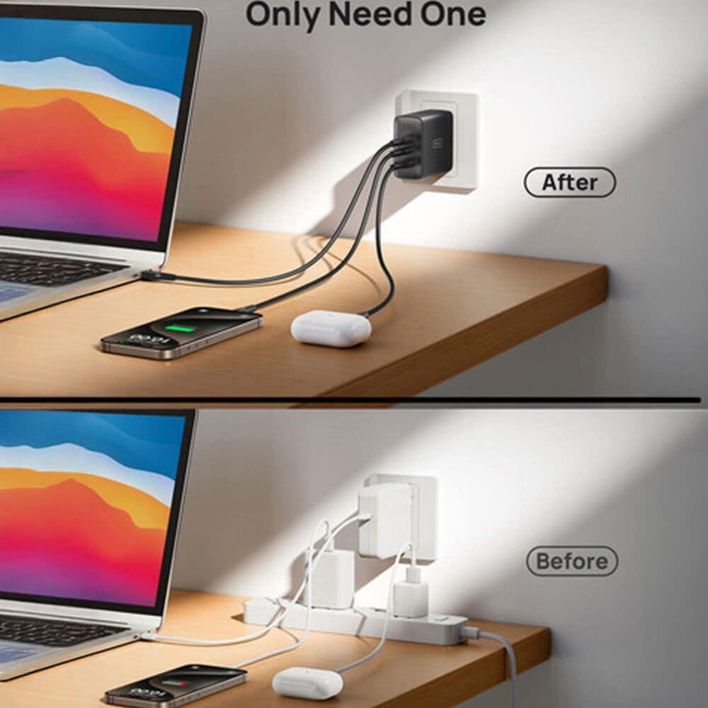 INUI Leopard 100W Fast Charging Wall Charger in Black, , large
