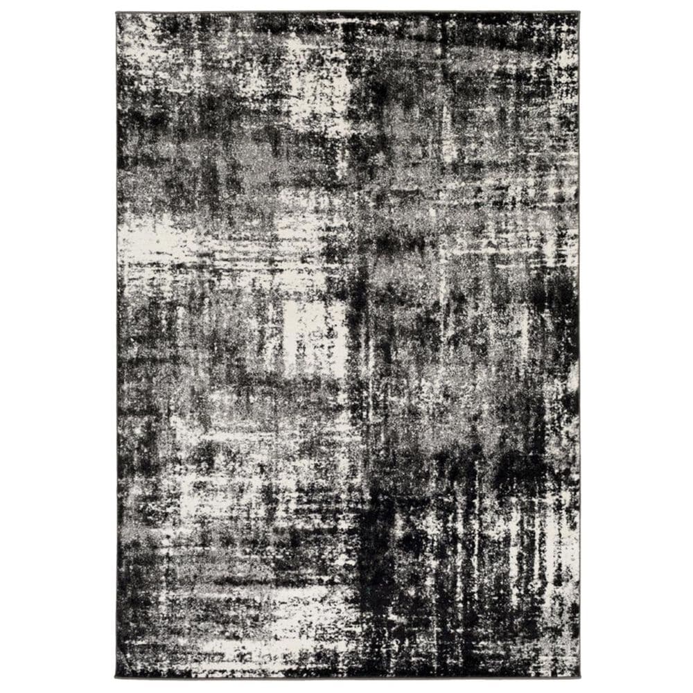 Surya Pepin PEI-1006 5"3" x 7"6" Charcoal, Black and Cream Area Rug, , large