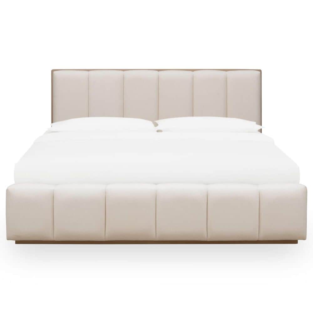 Urban Home Gardenia Queen Upholstered Bed in Chai, , large